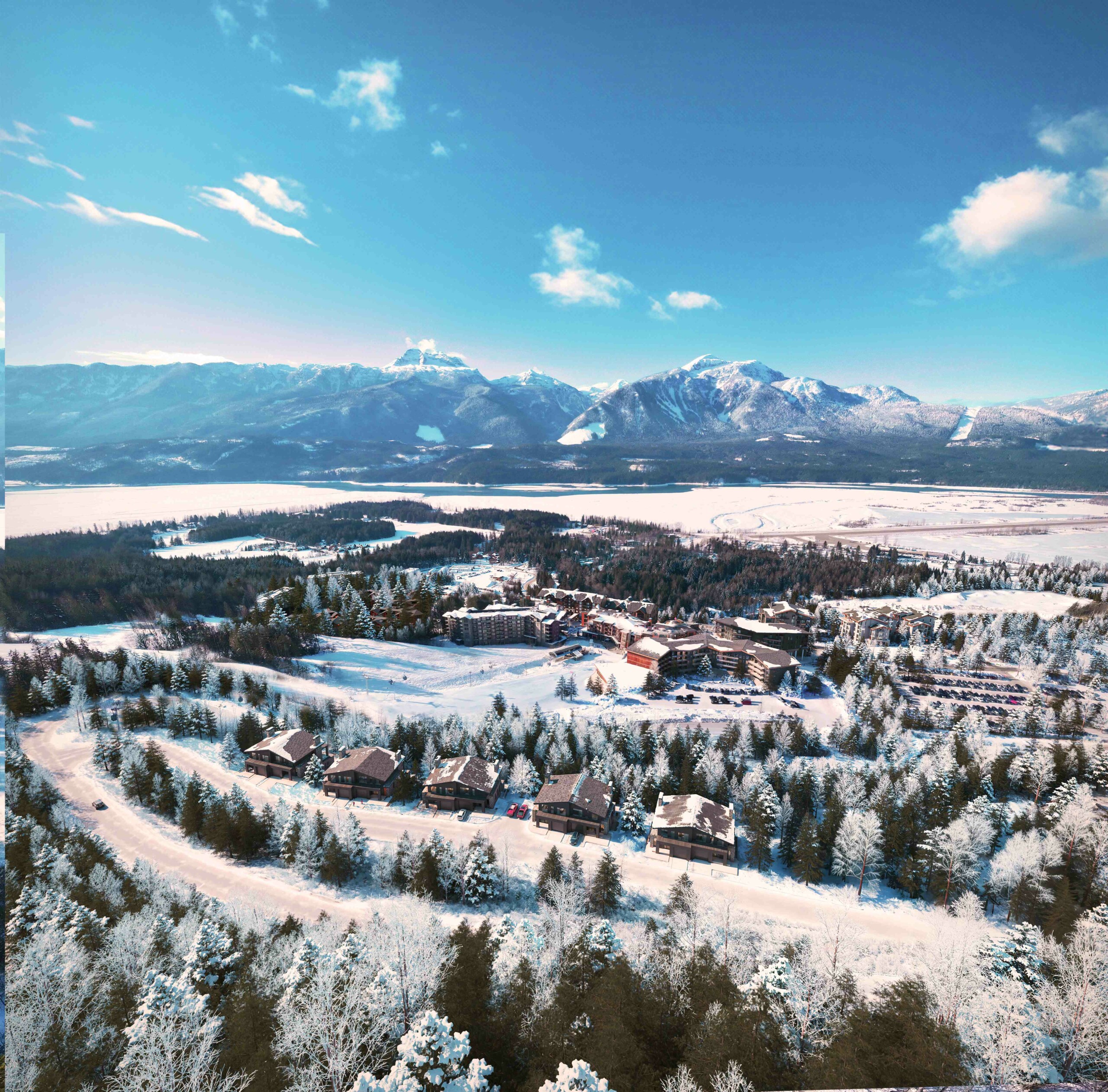 02_REDKNOT_RMR_Village Perspective_Winter With estates